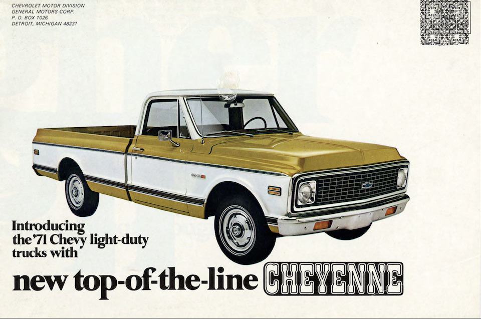 1971 Chevy C10 advertising illustration